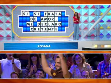 Sergio celebra al fin un triunfo en La ruleta de la suerte