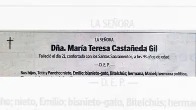 Se viraliza una esquela de una mujer gallega: su Se viraliza una esquela de una mujer gallega: su