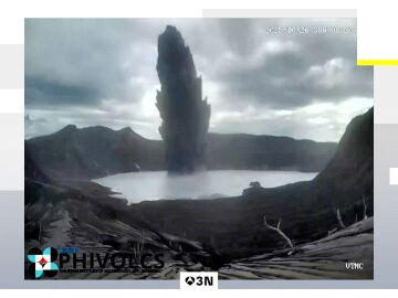 VÍDEO: El volcán Taal entra en erupción en Filipinas con columnas de ceniza de hasta dos kilómetros
