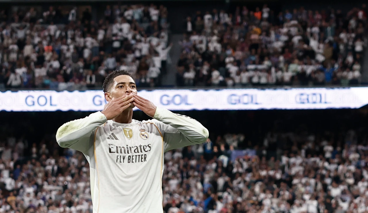 Bellingham celebra su gol en El Clásico (2-1)