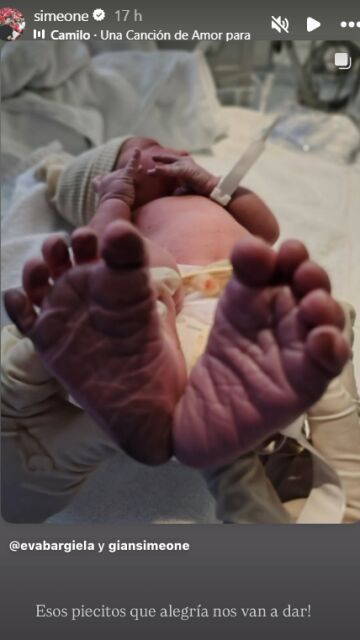 Historia de Instagram de Diego Pablo Simeone