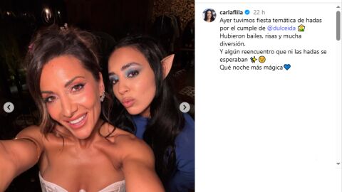 Nagore Robles y Carla Flila en el cumpleaños de Dulceida