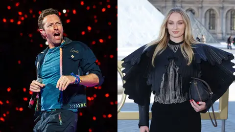 Chris Martin y Sophie Turner Chris Martin y Sophie Turner