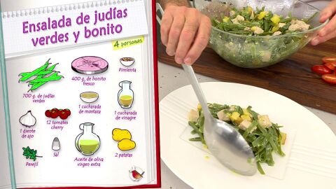 Ingredientes Ensalada de judías verdes y bonito