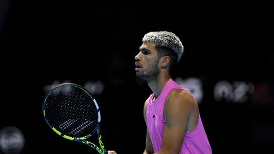 Carlos Alcaraz, en un partido del Six Kings Slam
