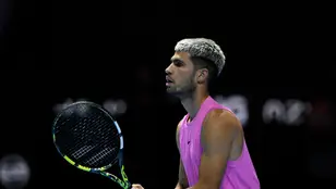 Carlos Alcaraz, en un partido del Six Kings Slam