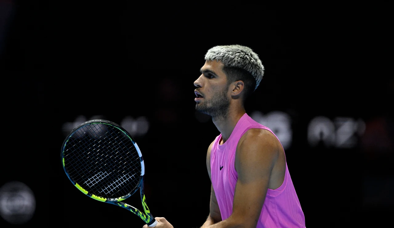 Carlos Alcaraz, en un partido del Six Kings Slam