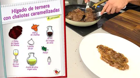 Ingredientes Hígado de ternera con chalotas caramelizadas Ingredientes Hígado de ternera con chalotas caramelizadas