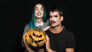 Pareja en Halloween