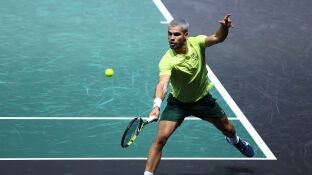Carlos Alcaraz, en acci&oacute;n ante Cameron Norrie
