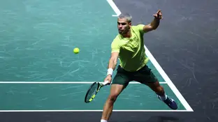 Carlos Alcaraz, en acción ante Cameron Norrie Carlos Alcaraz, en acción ante Cameron Norrie