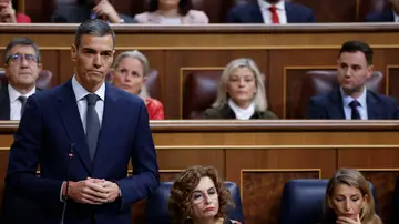 El presidente del Gobierno, Pedro Sánchez, interviene en la sesión de control al Gobierno celebrada este miércoles en el Congreso El presidente del Gobierno, Pedro Sánchez, interviene en la sesión de control al Gobierno celebrada este miércoles en el Congreso