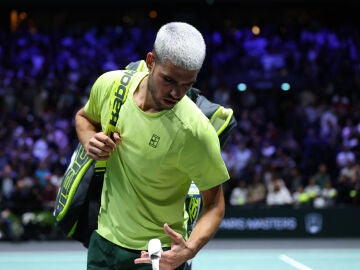 Carlos Alcaraz, tras perder ante Cameron Norrie en París