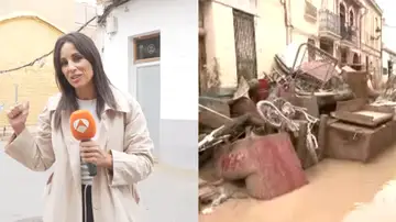 Lorena García en Paiporta. Lorena García en Paiporta.