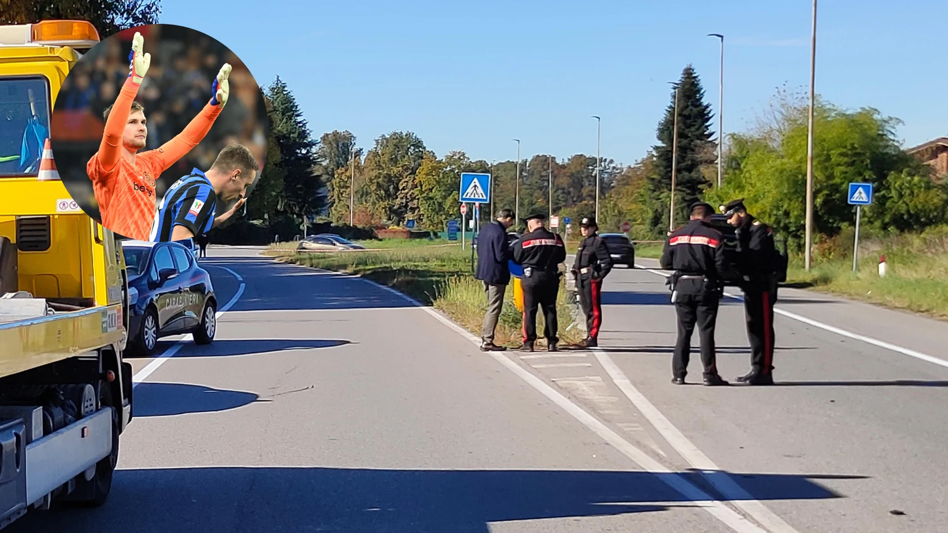 El tramo donde ha ocurrido el atropello de Josep Martínez a un anciano en Fenegró El tramo donde ha ocurrido el atropello de Josep Martínez a un anciano en Fenegró