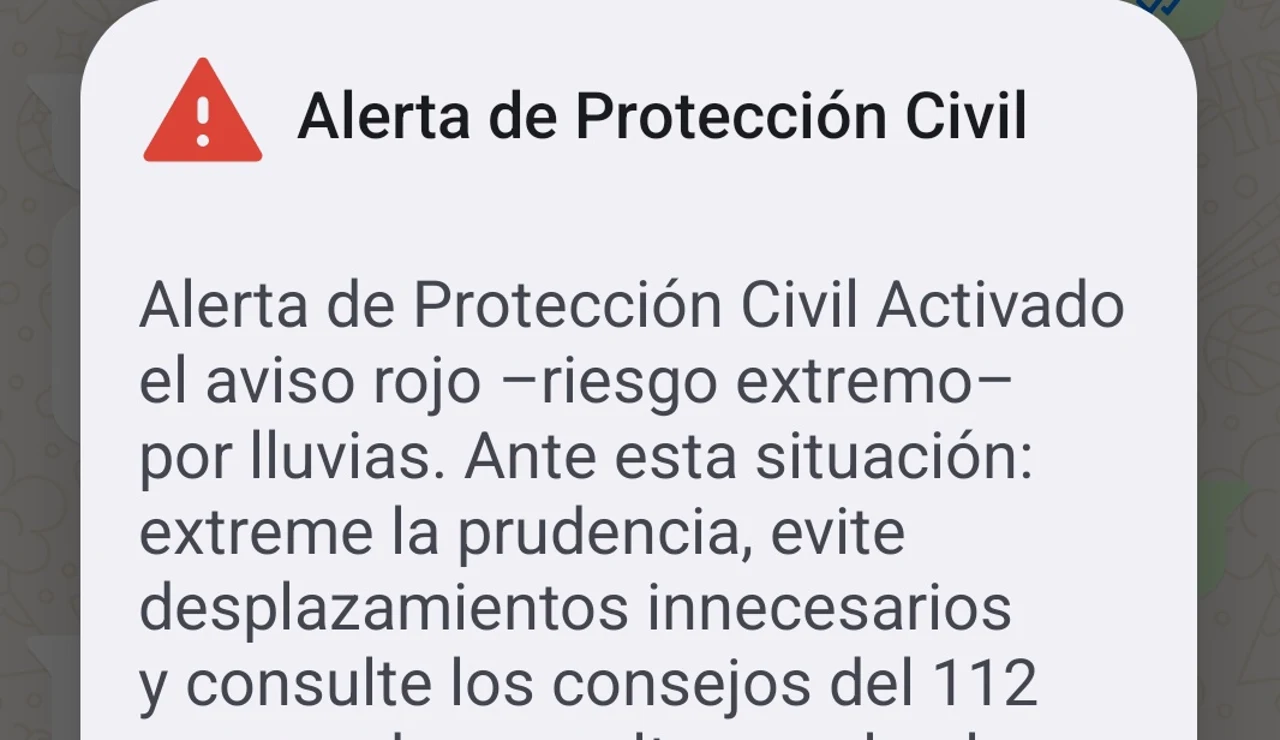 Protección Civil envía un aviso en Huelva