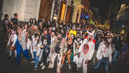 Imagen de la zombie walk. Imagen de la zombie walk.