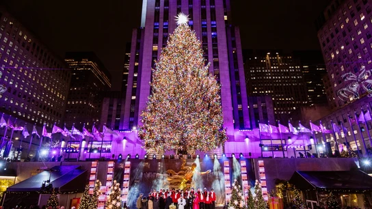 Árbol de navidad de Rockefeller Center, en Nueva York Árbol de navidad de Rockefeller Center, en Nueva York