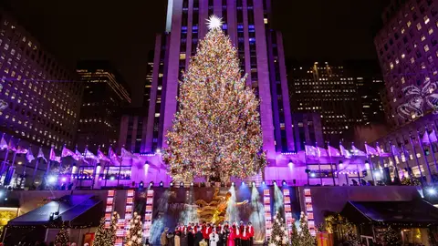 Árbol de navidad de Rockefeller Center, en Nueva York  Árbol de navidad de Rockefeller Center, en Nueva York