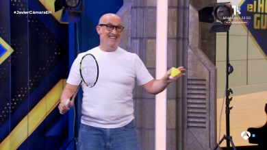 ¡Masterclass en directo! Javier Cámara sorprende con una exhibición de bádminton en El Hormiguero