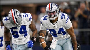  Marshawn Kneeland (94), en un partido con los Dallas Cowboys
