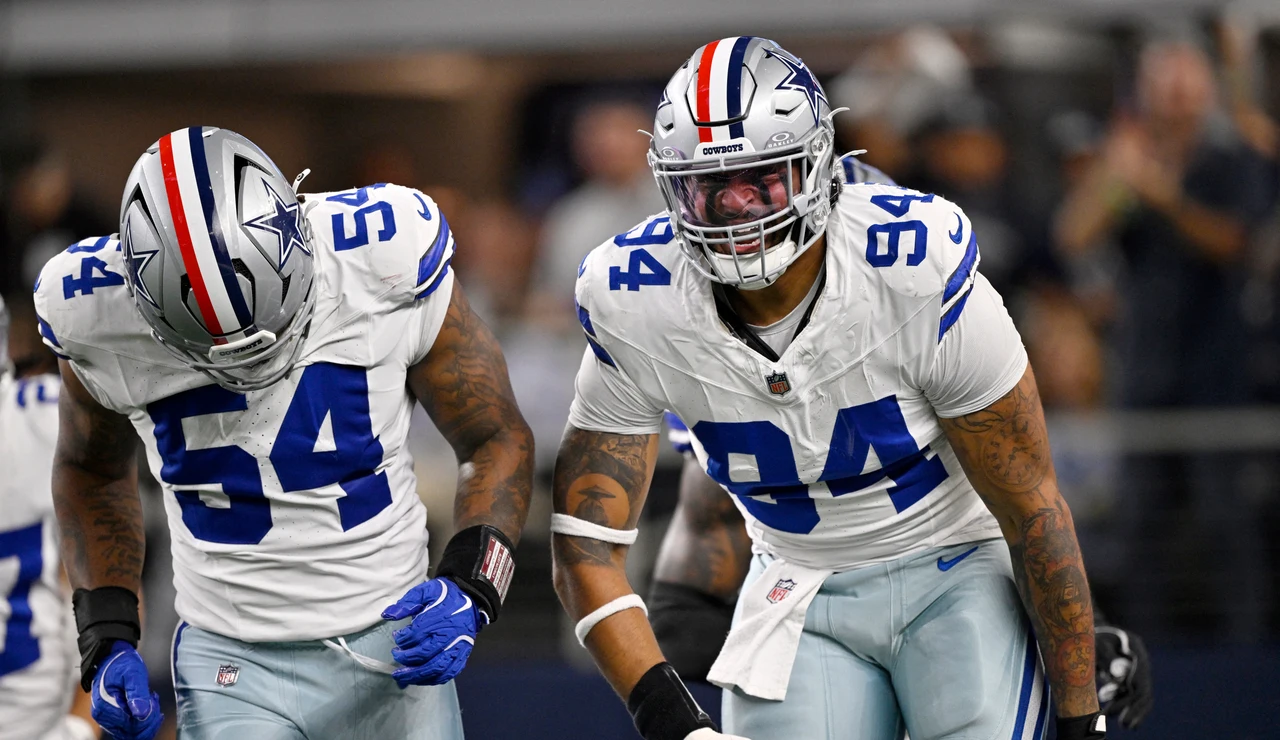 Marshawn Kneeland (94), en un partido con los Dallas Cowboys