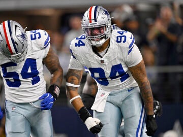  Marshawn Kneeland (94), en un partido con los Dallas Cowboys