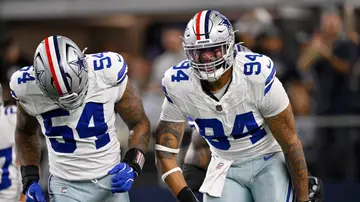 Marshawn Kneeland (94), en un partido con los Dallas Cowboys Marshawn Kneeland (94), en un partido con los Dallas Cowboys