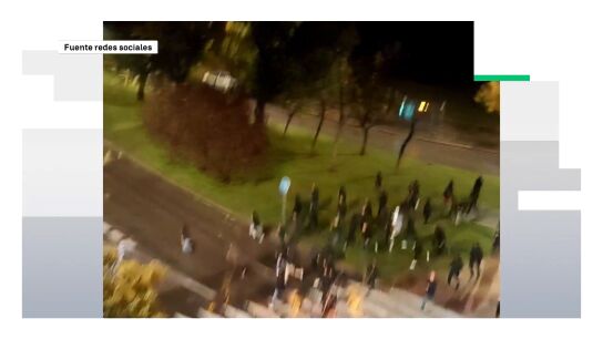 Batalla campal entre ultras del Rayo Vallecano y del Lech Poznań