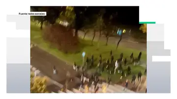 Batalla campal entre ultras del Rayo Vallecano y del Lech Poznań Batalla campal entre ultras del Rayo Vallecano y del Lech Poznań