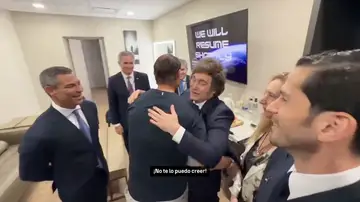 Javier Milei y Rafa Nadal se abrazan antes de un acto en Miami Javier Milei y Rafa Nadal se abrazan antes de un acto en Miami