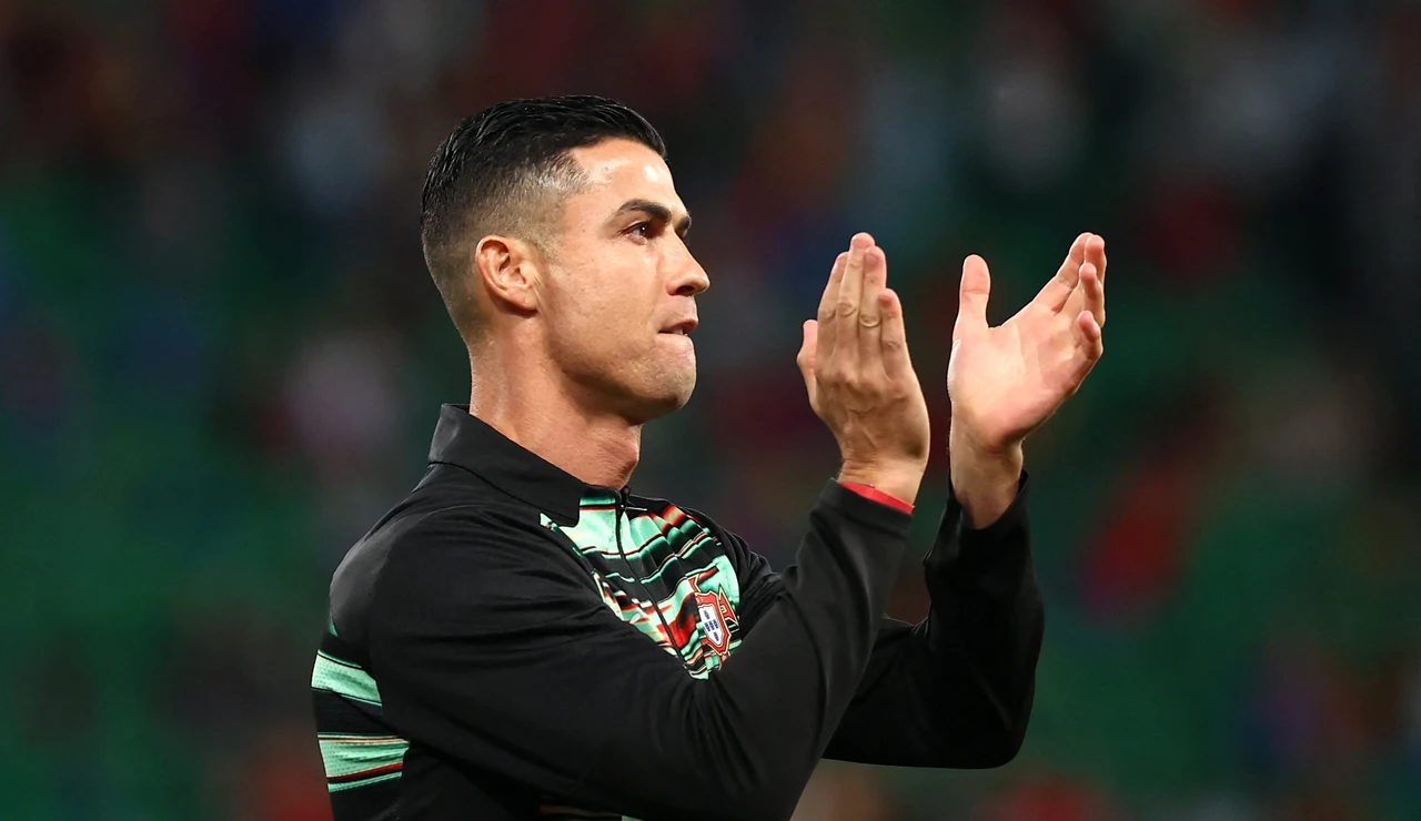 Cristiano Ronaldo, antes de un partido con la selección portuguesa