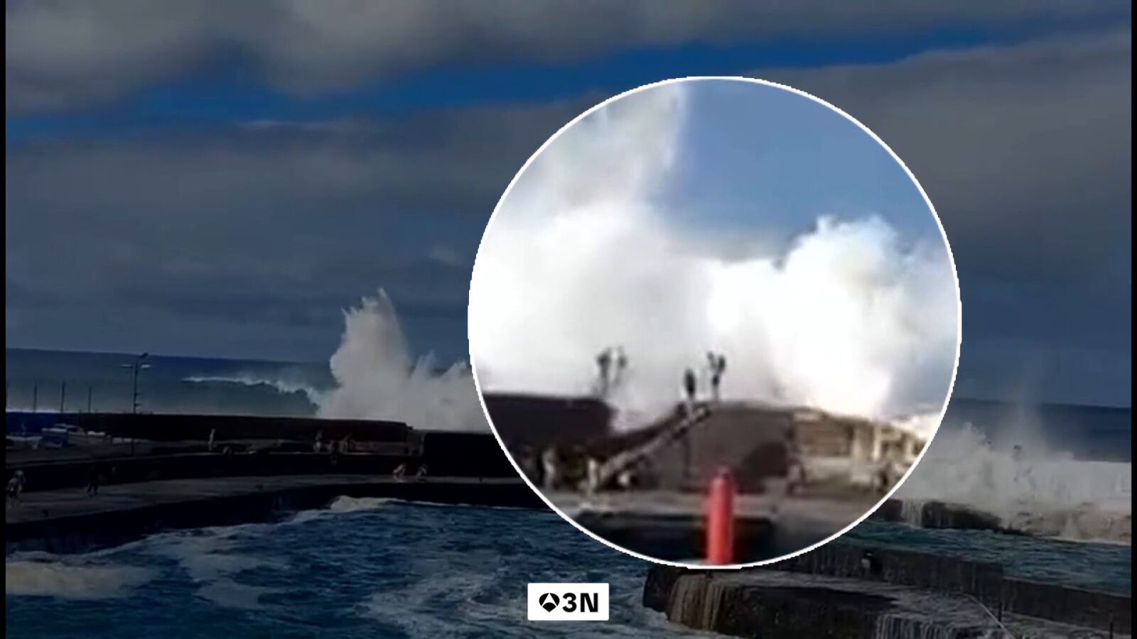 Hallan dos muertos flotando y 16 heridos en Tenerife por golpes de mar