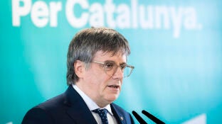 Imagen del presidente de JxCat, Carles Puigdemont 