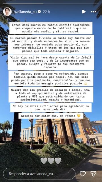 Story de Instagram de Juan Avellaneda