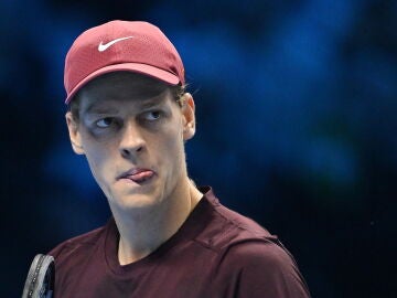 Jannik Sinner durante el partido ante Aliassime en las ATP Finals