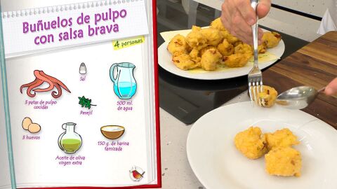 Ingredientes Buñuelos de pulpo con salsa brava