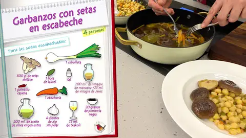 Ingredientes para las setas en escabeche Ingredientes para las setas en escabeche