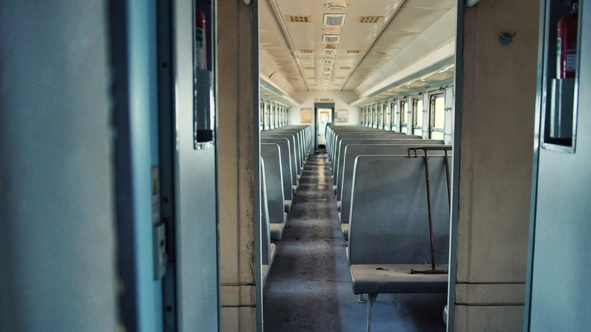 El interior de un tren El interior de un tren
