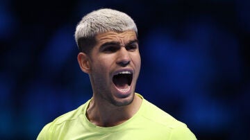 Carlos Alcaraz en el partido ante Alex de Miñaur