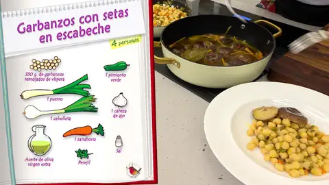 Ingredientes Garbanzos con setas en escabeche Ingredientes Garbanzos con setas en escabeche