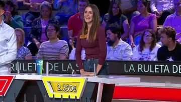 María consigue el Bote con una sola tirada en La ruleta de la suerte María consigue el Bote con una sola tirada en La ruleta de la suerte