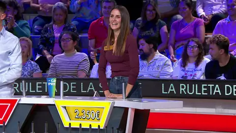 María consigue el Bote con una sola tirada en La ruleta de la suerte María consigue el Bote con una sola tirada en La ruleta de la suerte