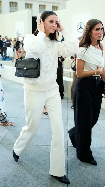 Victoria Federica con un total look e color crema Victoria Federica con un total look e color crema