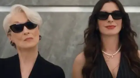 Meryl Streep y Anne Hathaway como Miranda y Andy en El diablo viste de Prada 2 Meryl Streep y Anne Hathaway como Miranda y Andy en El diablo viste de Prada 2