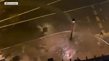 Calles anegadas por la borrasca Claudia Calles anegadas por la borrasca Claudia