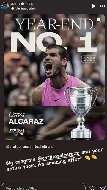 Darren Cahill felicita a Alcaraz y su equipo por el número 1 Darren Cahill felicita a Alcaraz y su equipo por el número 1
