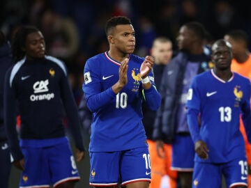 Kylian Mbapp&eacute;, tras el partido ante Ucrania en Par&iacute;s