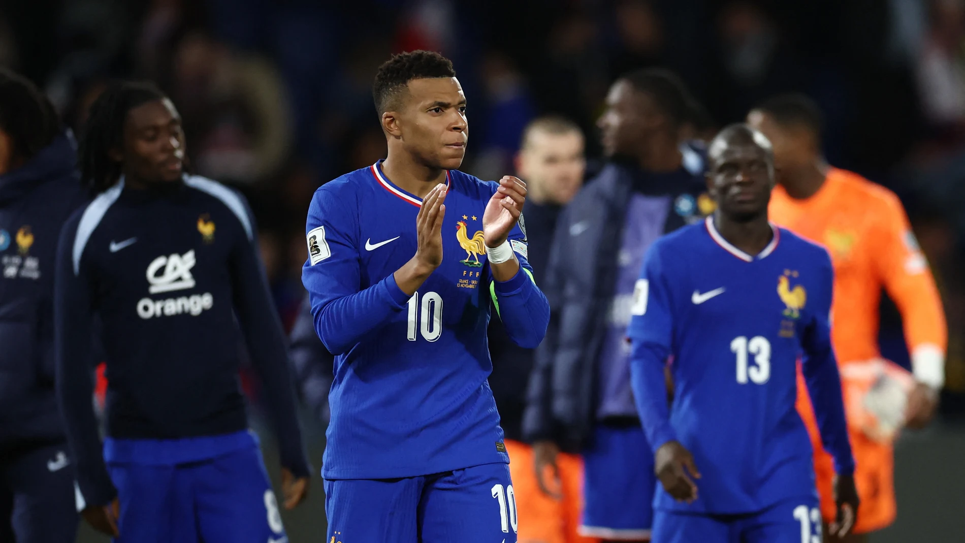 Kylian Mbappé, tras el partido ante Ucrania en París Kylian Mbappé, tras el partido ante Ucrania en París