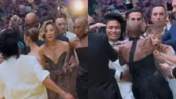 El momento en el que un fan asalta a Ariana Grande en la premiere de Wicked 2 en Singapur El momento en el que un fan asalta a Ariana Grande en la premiere de Wicked 2 en Singapur